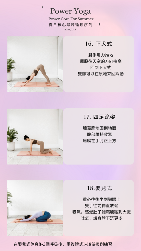 8 力量瑜珈, 核心鍛鍊