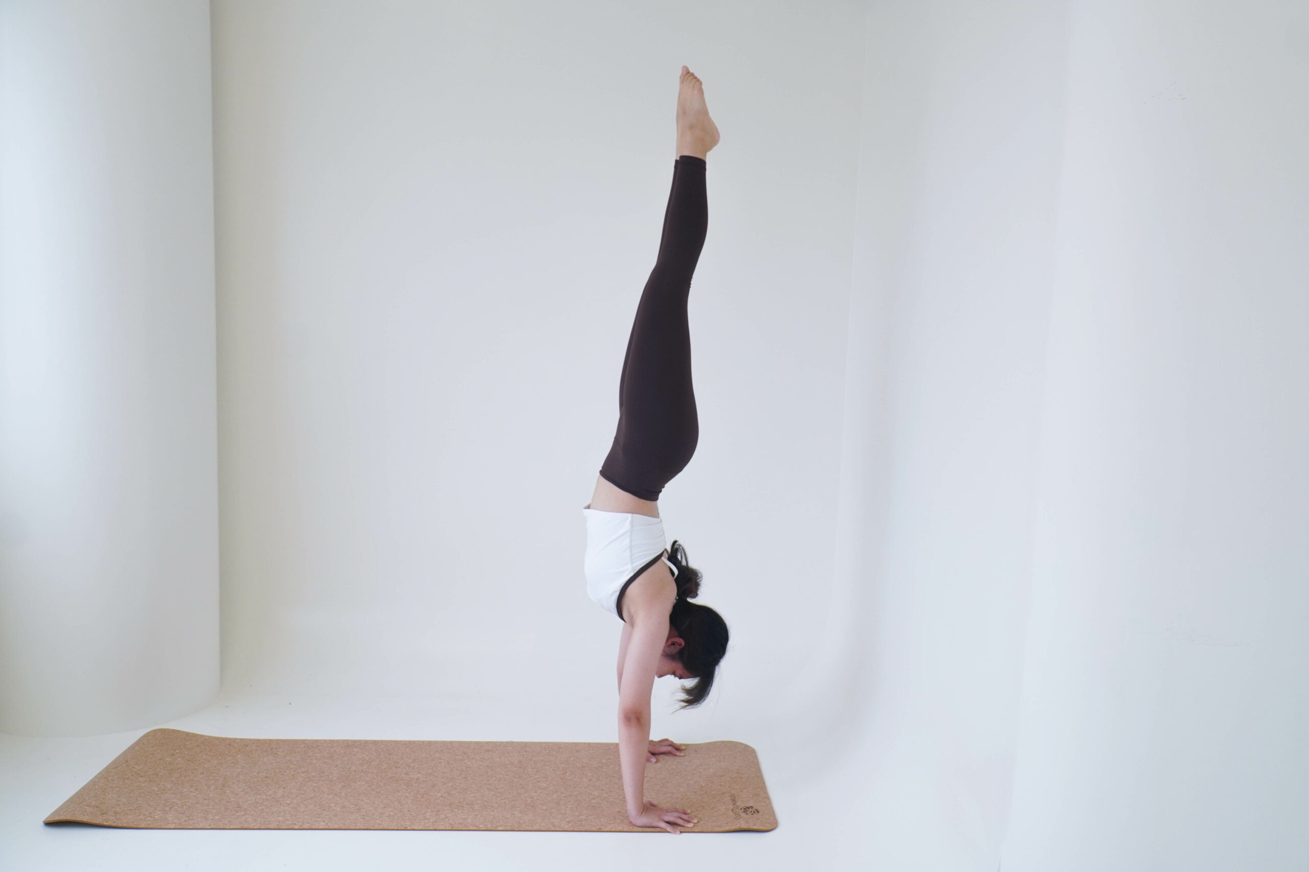 Man doing yoga in a living room